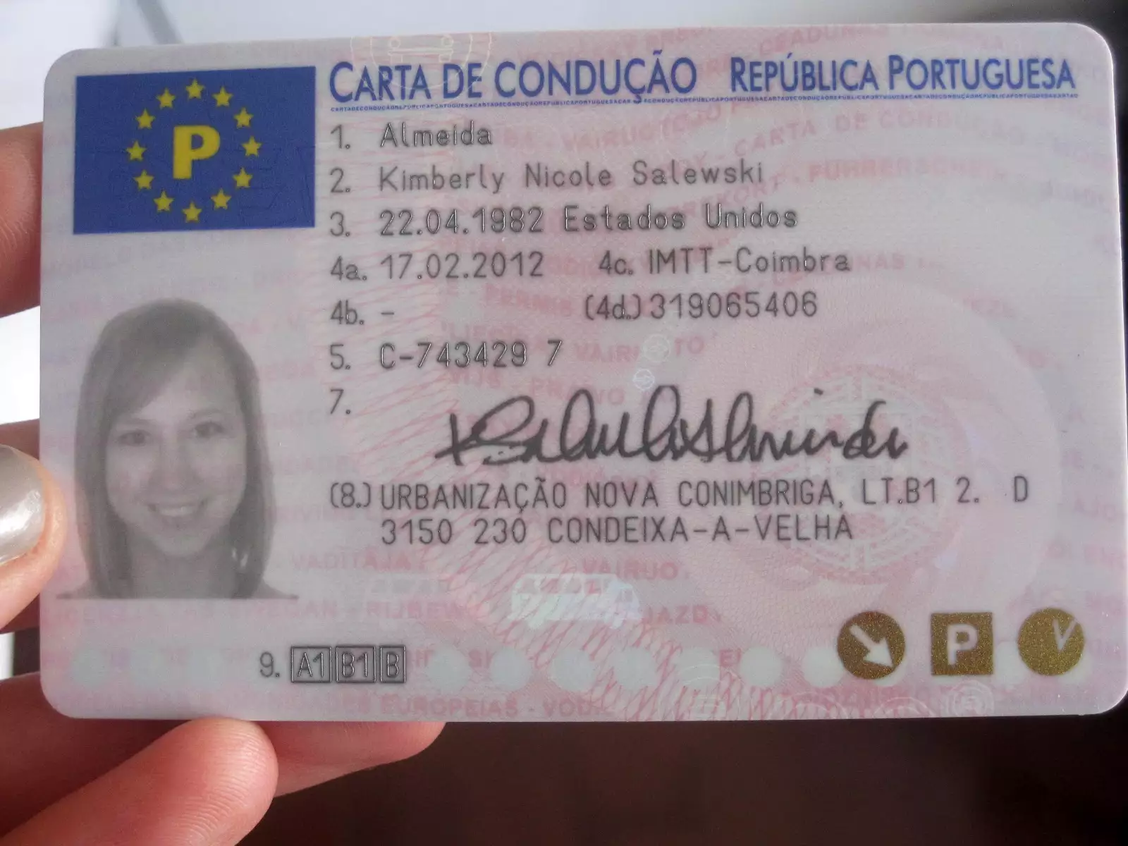 Portuguese Driving Licence 
